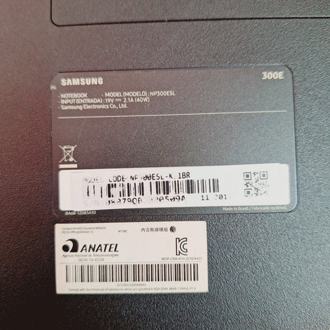 Troca de Tela notebook Samsung NP300E5L Guarulhos