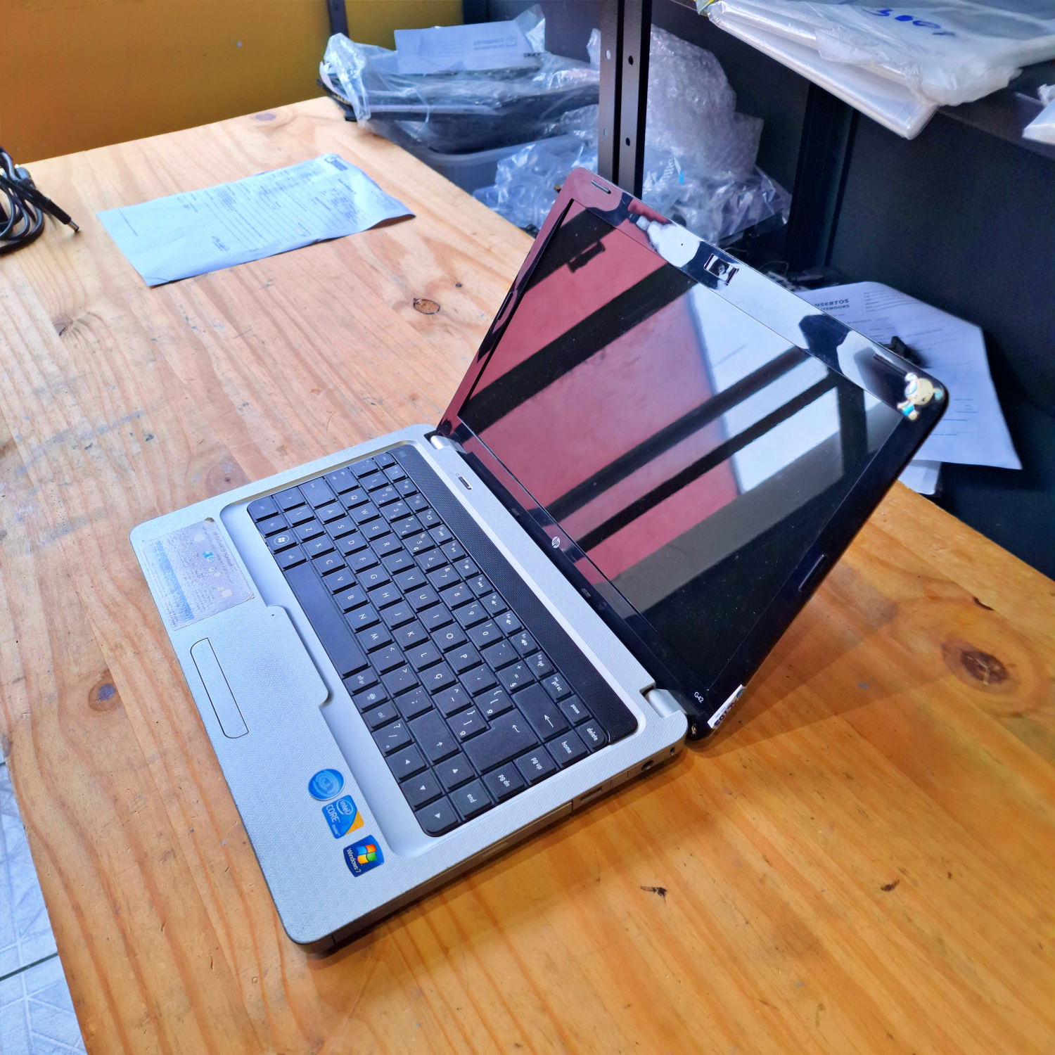 Embalagem segura do notebook HP G42-440br finalizado para devolução ao cliente em Guarulhos
